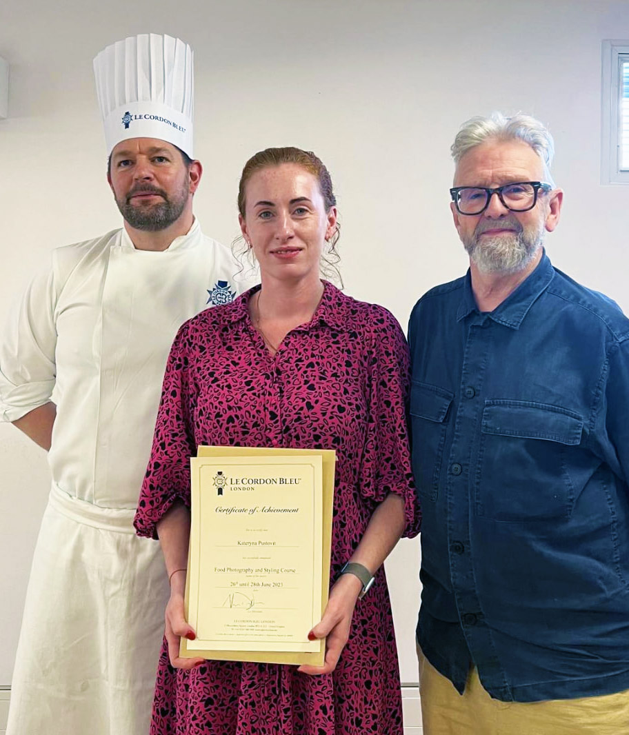 Екатерина Пустовит на курсе фуд фотографии от Le Cordon Bleu