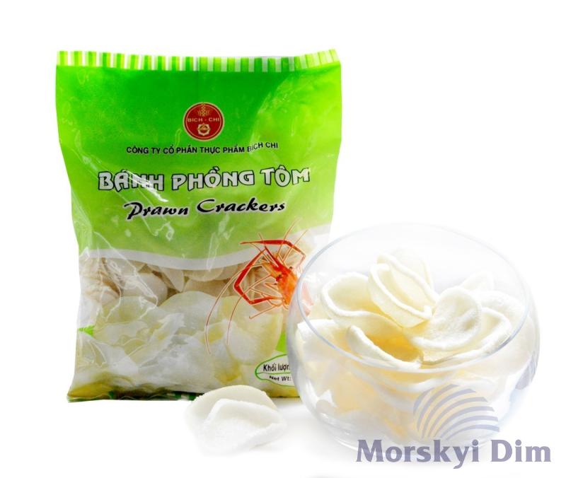 Крекеры (чипсы) со вкусом креветки, 35мм, BICH-CHI, 1кг