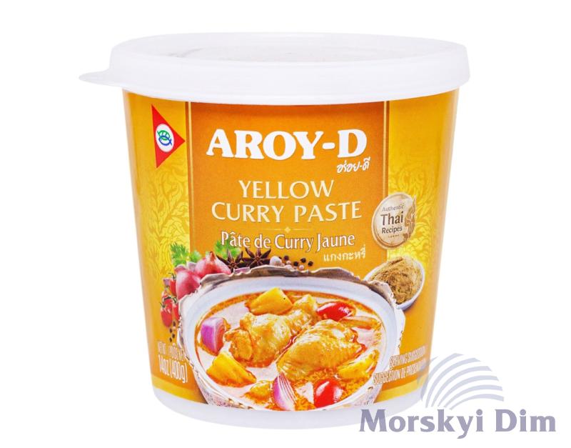 Паста карри желтая, AROY-D, 400г