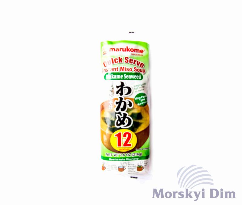 Мисо-суп быстрого приготовления Wakame, MARUKOME, 12 порций по 216г