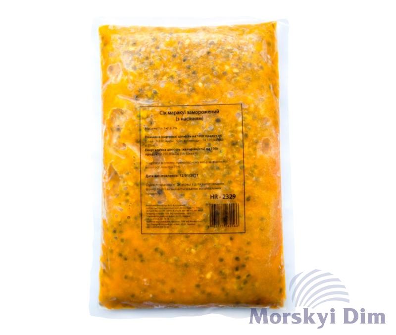 Сок маракуйи с семенами замороженный, JS, 1кг